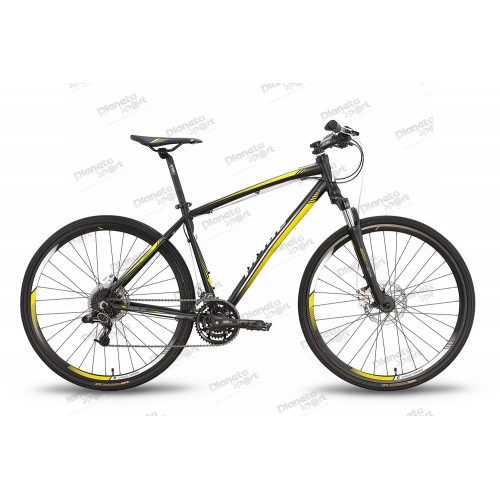 Велосипед 28'' Pride CROSS 3.0 рама - 19" черно-жёлтый матовый 2016