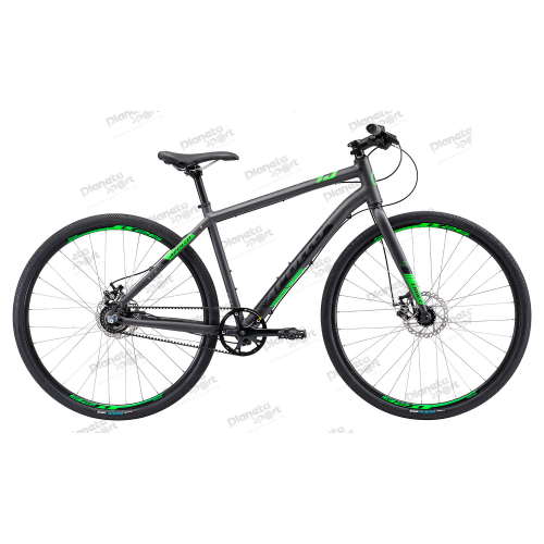 Велосипед 28" Apollo TRACE 45 рама - M matte charcoal/matte black/matte neon green ременная передача