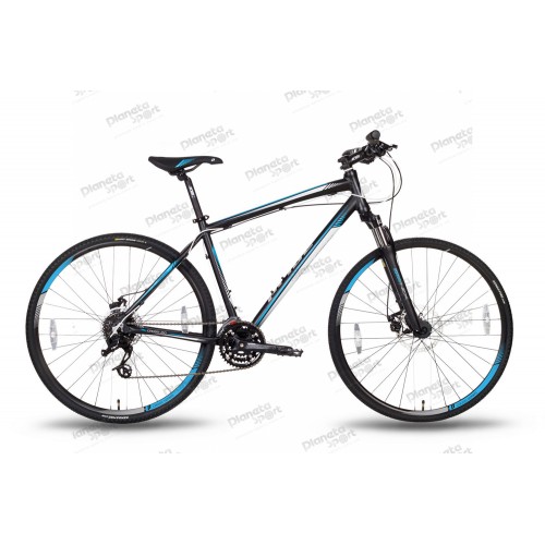 Велосипед 28'' Pride CROSS 2.0 рама - 21" черно-синий матовый 2016