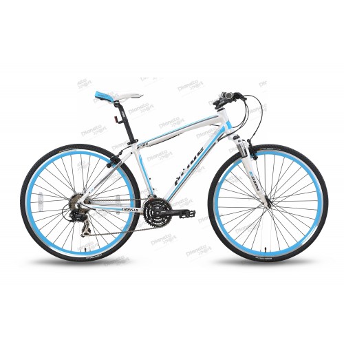 Велосипед 28'' Pride CROSS Lady рама - 15" бело-синий матовый 2015