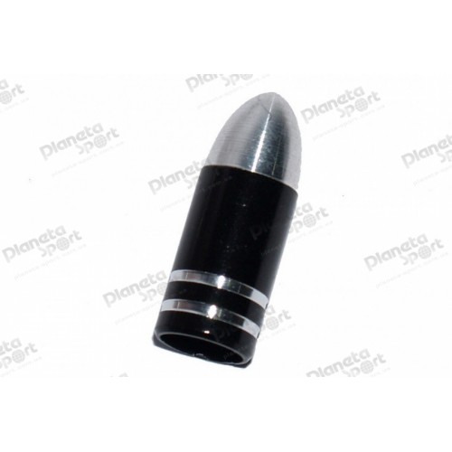 Колпачок для камеры TW V-05 Пуля Al черн. с двумя сереб. полосками (в комплекте 4шт) Материал алюминий автомобильного стандарта