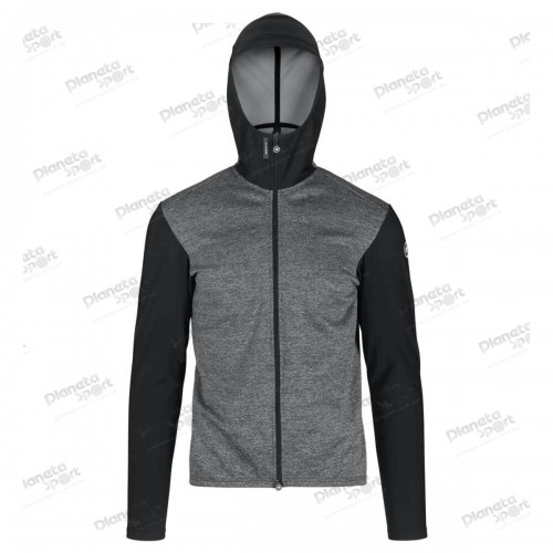 Куртка ASSOS Trail Spring Fall Hooded Jacket, длин. рукав, мужская, серая с черным, XL