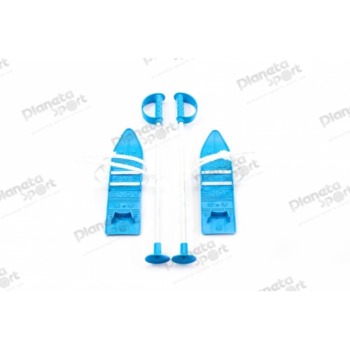 Лыжи с палками Marmat детские пласт., длина-40см синий