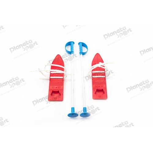 Лыжи с палками Marmat детские пласт., длина-40см красный