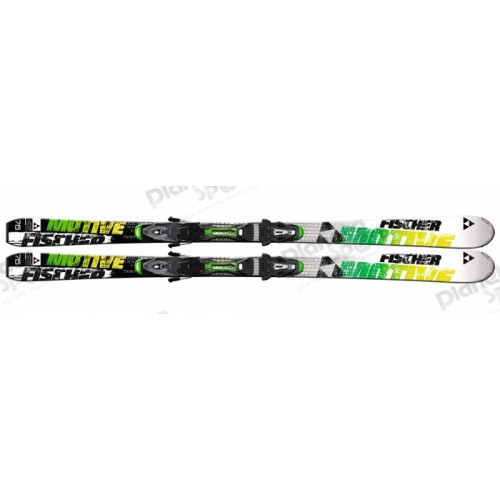 Горные лыжи Fischer Motive 76 Powerrail + RS 11, 161 cm, с креплением, black-green