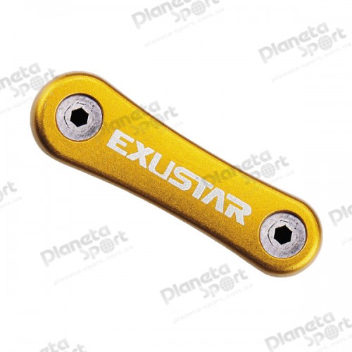 Набор шестигран. EXUSTAR E-T16 (6/5/4/3/25/2 mm) 8 функц. золотой