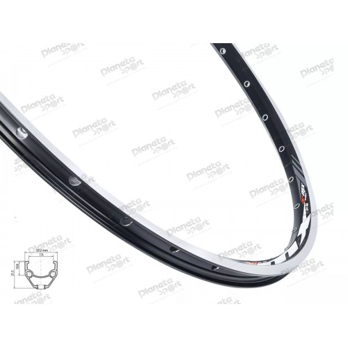 Обод 24" MACH 1 MX DISC/V-brake, 32 отв, ETR, черный