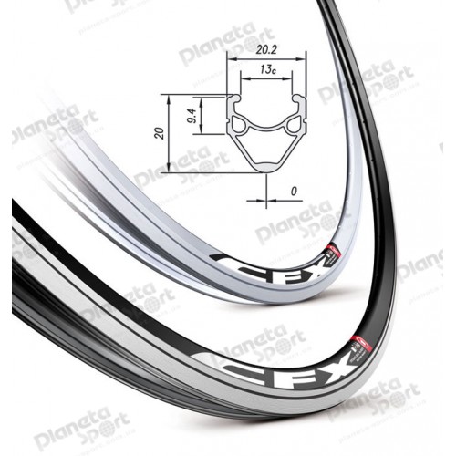 Обод 700C MACH 1 CFX, FV, 36 отв, 440 гр, черн.