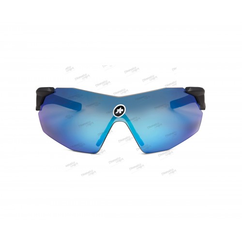 Очки ASSOS Eye Protection Skharab Neptune Blue, черные, синяя линза