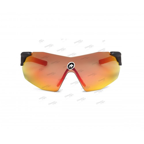 Очки ASSOS Eye Protection Skharab National Red, черные, красная линза