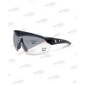 Очки ASSOS Eye Protection Skharab Pluto Grey, фотохром, черные, серая линза