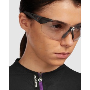 Очки ASSOS Eye Protection Skharab Pluto Grey, фотохром, черные, серая линза