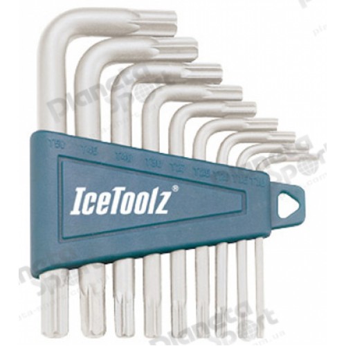 Ключ Ice Toolz 3TA1 звездочка, набор складной 9шт с закруг. конц. (торкс)