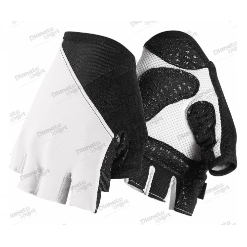 Перчатки ASSOS Summer Gloves S7 White Panther, без пальцев, бело-черные, XL
