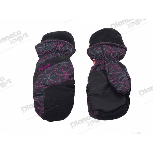 Перчатки Kombi DOWNY WG WMN MITT, черные с фиолетовым, размер L