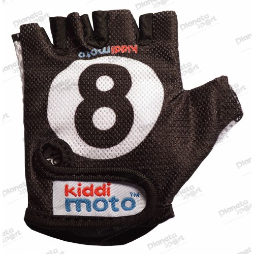 Перчатки детские Kiddimoto бильярдный шар, чёрные, размер S на возраст 2-4 года