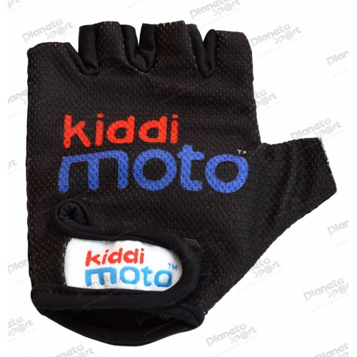 Перчатки детские Kiddimoto чёрные с логотипом, размер S на возраст 2-4 года