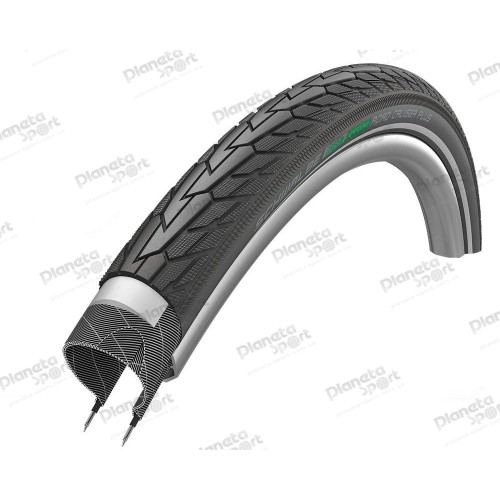 Покрышка 28x1.75 (47-622) Schwalbe ROAD CRUISER PLUS PunctureGuard, TwinSkin B/B+RT HS484 GREEN 50EPI