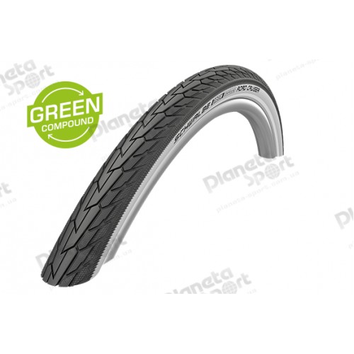 Покрышка 28x1.25 700x32C (32-622) Schwalbe ROAD CRUISER K-Guard Active B/W HS484 GREEN, 50EPI