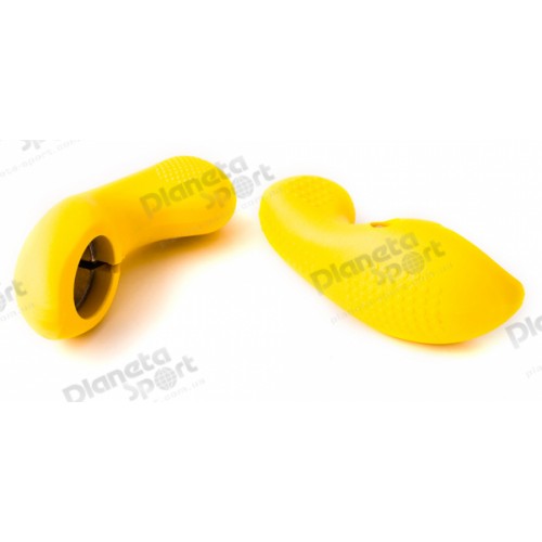 Рога TW CSG-HB600CR облегченные компактные анатомические, мягкий каучук, желтые