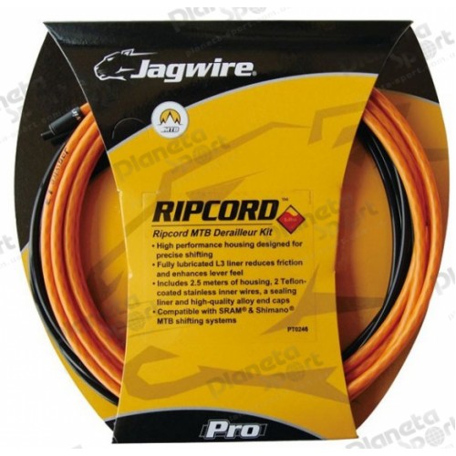 Комплект JAGWIRE Ripcord MCK207 под переключатель DIY - Maxxis orange (трос под перекл.+рубашка+запч