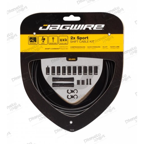 Комплект JAGWIRE 2X Sport Shift Kit, для переключателей на две строны, black