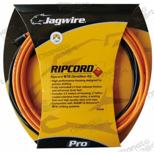 Комплект JAGWIRE Ripcord MCK404 под тормоз DIY - Maxxis orange (трос под тормоз+рубашка+запч.)