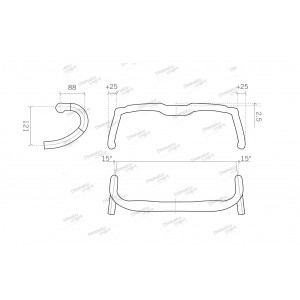 Руль FSA VERO COMPACT 440мм, Ø31,8мм, 125мм drop, 80мм reach, черный