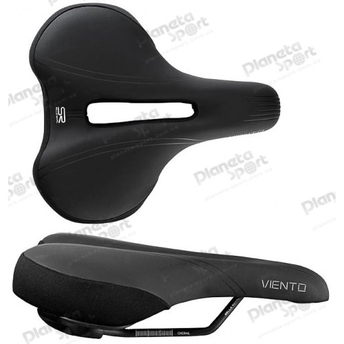 Седло Selle Royal Classic VIENTO RELAXED, Foam Matrix, обивка Soft Touch, 255х229мм, 531г, эластомеры, рейлы сталь, unisex, чёрное