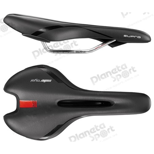 Седло Selle Royal Supra Sport Унисекс, серебристые рейлы Secto со шкалой установки