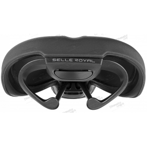 Седло Selle Royal SCIENTIA M1 Moderate, 3D skingel, обивка Black gummy/Black mokka, 289х141мм, 425г, рейлы сталь + Curva suspension, unisex, чёрное