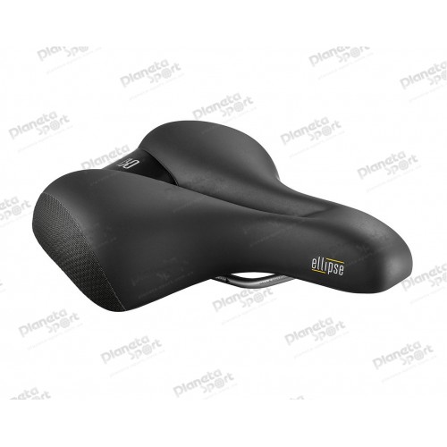 Седло Selle Royal ELLIPSE RELAXED Unisex, Anatomic hole, 3D Skingel, рейлы сталь, черное