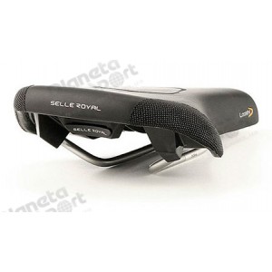 Седло Selle Royal Look IN MODERATE New, 3D Skingel, рейлы steel satin, обивка Black Astrale с текстильной защитой, мужское, чёрное