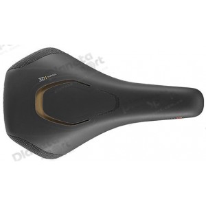 Седло Selle Royal Look IN ATHLETIC New, 3D Skingel, рейлы steel satin, обивка Black Astrale с текстильной защитой, unisex, чёрное