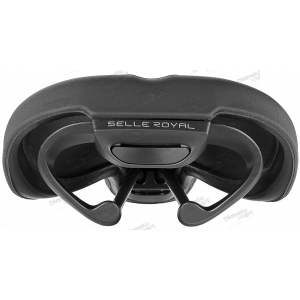 Седло Selle Royal SCIENTIA R3 Relaxed, 3D skingel, обивка Black gummy/Black mokka, 289х224мм, 520г, рейлы сталь + Curva suspension, unisex, чёрное