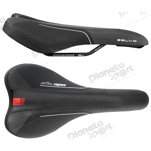 Седло Selle Royal Selva Sport Унисекс, черные Mg рейлы со шкалой установки