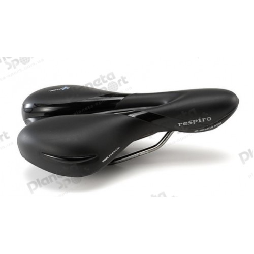 Седло Selle Royal Respiro Soft Moderate мужское, карбоновый глянцевые Mg рейлы, шкала установки, вставки эластомера