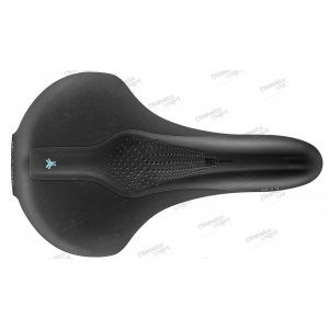 Седло Selle Royal SCIENTIA M3 Moderate, 3D skingel, обивка Black gummy/Black mokka, 289х178мм, 465г, рейлы сталь + Curva suspension, unisex, чёрное