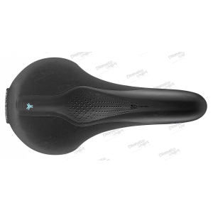 Седло Selle Royal SCIENTIA A2 Athletic, 3D skingel, обивка Black gummy/Black mokka, 289х144мм, 390г, рейлы сталь + Curva suspension, unisex, чёрное