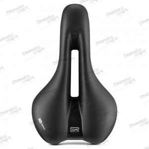 Седло Selle Royal ELLIPSE ATHLETIC, Anatomic hole, 3D Skingel, рейлы сталь, черное