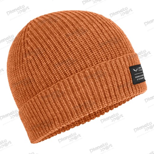 Шапка Salewa PUEZ BEANIE 27324 4170, размер UNI58, оранжевая