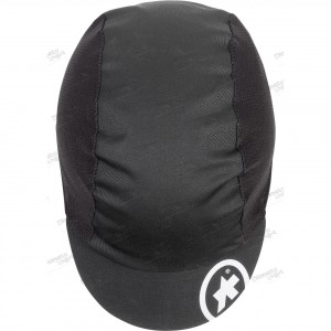 Шапочка ASSOS Assosoires GT Cap, черная с белым логотипом, OS