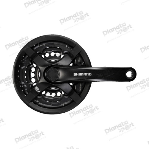 Комплект шатунов SHIMANO FC-TY501 под квадрат c PL защитой, 175mm 24/34/42T black