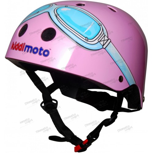 Шлем детский Kiddimoto очки пилота, розовый, размер S 48-53см
