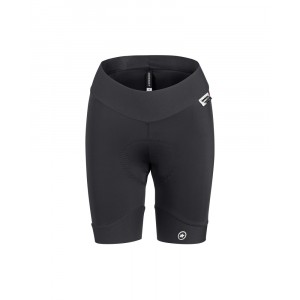 Велотрусы ASSOS Uma GT Half Shorts Evo, женские, черные с белым логотипом, XS