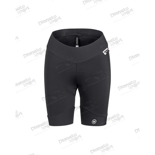 Велотрусы ASSOS Uma GT Half Shorts Evo, женские, черные с белым логотипом, XS