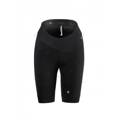 Велотрусы ASSOS H.Laalalai Shorts S7, женские, черные с белым логотипом, S