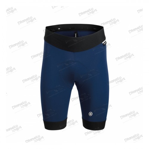 Велотрусы ASSOS Mille GT Half Shorts Caleum Blue, без лямок, мужские, синие с черным, XL