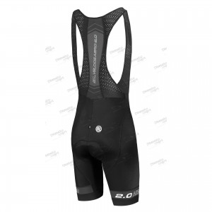 Велотрусы Bicycle Line AERO 2.0 BIB SHORT, с памперсом, мужские, на лямках, черно-серые размер XXL