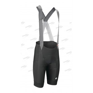 Велотрусы ASSOS Mille GTS Bib, на лямках, мужские, черные с серым, XLG